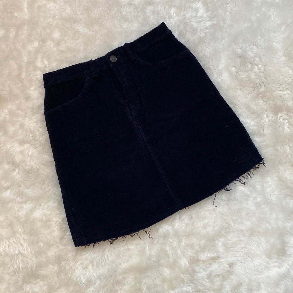 Brandy Melville Navy corduroy skirt